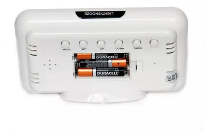 Reloj Despertador LCD Digital con Termómetro, Fecha y Temporizador DS